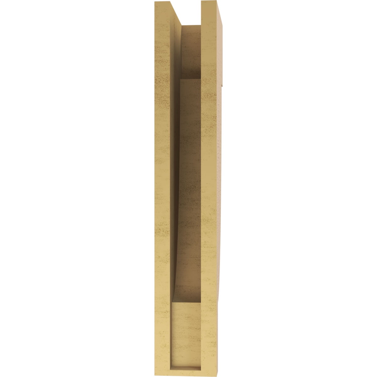 4"W x 8"D x 24"H Thin Alpine Rough Cedar Woodgrain TimberThane Corbel, Primed Tan