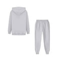 thumbnail image 4 of Cyglowse Toddler Girls Boys Sweatsuit Soild 2 Piece Sweatsuits for Teens Kids Sweatshirts and Jogger Sweatpants Sweat Sets Light Gray 6-7Y, 4 of 6