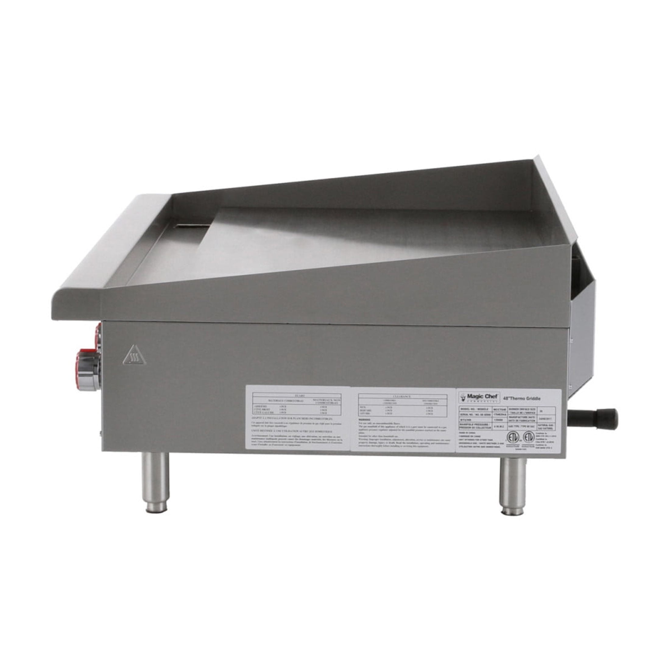 Magic Chef Commercial 48 in. Commercial Thermostatic Countertop Griddle in Stainless Steel
