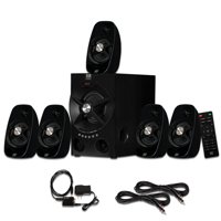 Blue Octave B54 Home Theater 5.1 Bluetooth Speaker System with Optical Input USB and 2 Ext. Cables