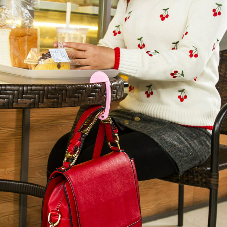 SunSunrise Portable Removable Plastic Bag Hook Table Desk Purse Handbag  Holder Mini Hanger