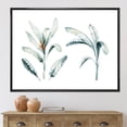 thumbnail image 2 of Designart 'Tropical Jungle Leaves On White' Bohemian & Eclectic Framed Canvas Wall Art Print, 2 of 5