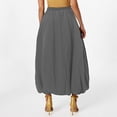 thumbnail image 4 of Women's Summer Tennis Skirts Women’s Casual Loose Floral Midi Skirt With Stretch Waistband A Line Dressy Street Style Skirt Gray S, 4 of 7