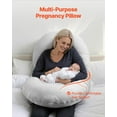 thumbnail image 6 of C-Shaped Pregnancy Pillow Full Body Maternity Support Pillow with Removable Cover, Ultra-Soft Jersey Cotton and Polyester Filling, Ergonomic Design for Sleeping, Nursing, and Relaxing, 6 of 11