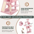 thumbnail image 6 of Amolife 65.7" Large Cat Tree and Tower Condo for Indoor Cats with 2 Scratching Boards, Hammock & Post, Pink, 6 of 10