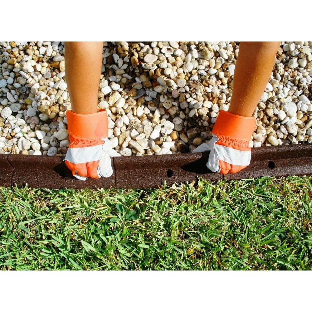 EcoBorder 4 ft. Red Rubber Landscape Edging (6-Pack)