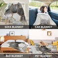 thumbnail image 2 of Yayeee Throw Blanket for Couch Soft Warm 50" x 60" Sofa Chair Bed Decoration, Grey Hexagons, 2 of 7