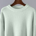 thumbnail image 4 of Busydd Women's Sweaters Fashion Solid Color Long Sleeve Crewneck Sweater Women Knit Ribbed Pullover Sweaters for Women Free Size, 4 of 6