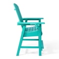 thumbnail image 4 of WestinTrends Malibu Outdoor HDPE  Tall Adirondack Counter Height Bar Chair With Cup Holder, Turquoise, 4 of 17