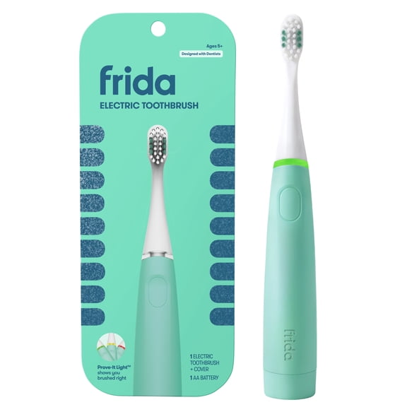 Frida for Kids Electric Toothbrush for Kids, Soft Bristles, Mint Teal, 1 Count