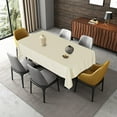 thumbnail image 2 of Rectangle Table Cloth for Dinning Tables, Kitchen,, 100% Cotton Table Top Covers, 400 TC Dust Proof Linen Covers for Tables, Pack of 15 Piece - Ivory Solid, 60 x 90 Inch., 2 of 5