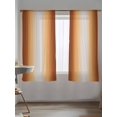 thumbnail image 5 of Sheer Curtains 63 Inch Length, Dark Burnt Orange Ombre Semi Sheer Curtains Light Filtering Window Treatment, Modern Grey Gradient Farmhouse Art Privacy Voile Drapes for Living Room 52x63 Inch, 5 of 7