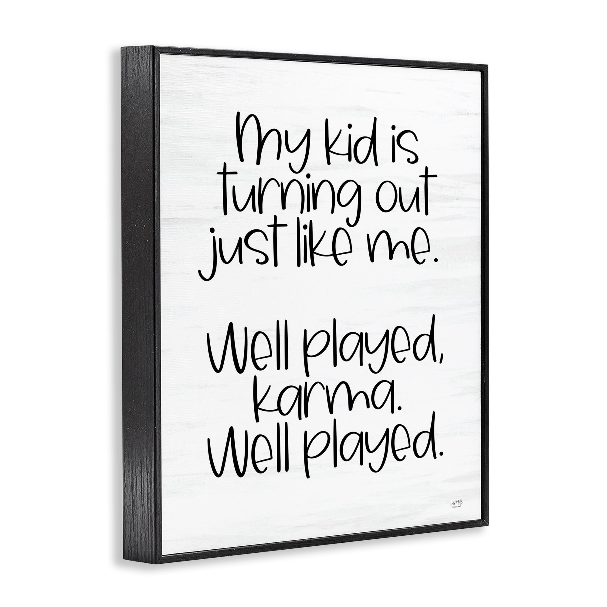 Stupell Industries Kid Karma Phrase Typography Painting Black Framed Art Print Wall Art, 11 x 14