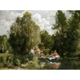 thumbnail image 2 of Renoir, Pierre-Auguste 32x25 Gold Ornate Wood Framed with Double Matting Museum Art Print Titled - The Pond at Fees, 2 of 4