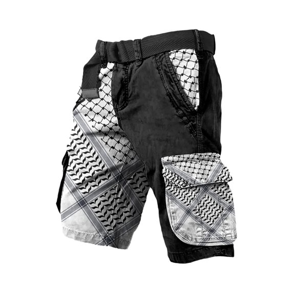 CONZONE Mens Baggy Cargo Shorts Fashion Summer Shorts For Men Casual Graphic Y2K Lightweight Shorts With Pockets