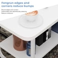 thumbnail image 6 of Dbuoem Coffee Table,Double Layer Coffee Table with Storage Shelf,Tea Table for Living Room,Coffee Table with Stable Base,Easy Assembly (White), 6 of 12