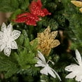 thumbnail image 6 of Miluhomne 5x4x2'' Glitter Christmas Flower Ornament Tree Decoration Silver Hollow-Out Flower, 6 of 6