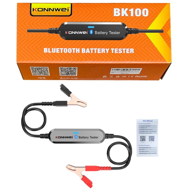 Sidaley BK100 Probador de de coche 12V Comprobador de carga Analizador portátil inalámbrico Cámaras de salpicadero de coche Plata Sidaley VI015731-02B