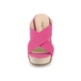 Step Sandals BLISSFUL STEP Inspired Women's Shoes Wedge Open Toe Crisscross Straps ...