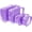 Lilac, variant on Clear Packing Cubes set of 4 / Packs 7-10 Days of Clothes/ PVC Plastic Storage Bags