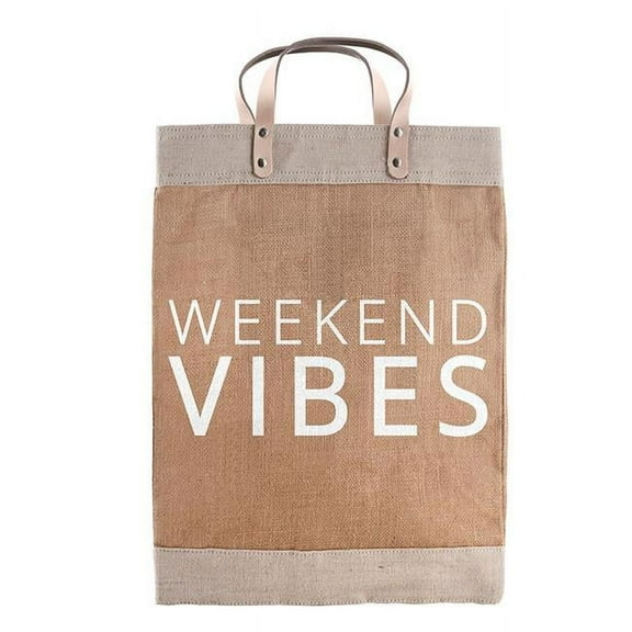Creative Brands J2005 6 x 7 in. Market Tote - Weekend Vibes