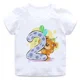 thumbnail image 5 of Camiseta de algodón con estampado de lazo y número 1-9 para niños y niñas, regalo de cumpleaños, oso de dibujos animados, divertida camiseta de cuello redondo para niños, 5 of 5