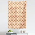 thumbnail image 1 of Shells Tapestry, Retro Minimalistic Fan Like Art Deco Pattern Retrospective Style, Fabric Wall Hanging Decor for Bedroom Living Room Dorm, 5 Sizes, Blush Pale Yellow and Orange, by Ambesonne, 1 of 1