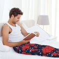 thumbnail image 5 of Naloa Rose Flower Pajama Pants Men, PJ Bottoms, Sleep & Lounge Pants-XX-Large, 5 of 6