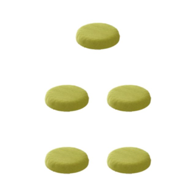 Destyer Coussin Rond Housse Amovible Pratique pour Entretien Rapide Vert Doux Jaune 5Set