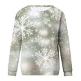thumbnail image 5 of Women's Oversized Christmas Snowflake Sweatshirt - Funny Graphic Crewneck Long Sleeve Pullover, Soft Cotton-Polyester Holiday Top, 5 of 5