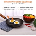 thumbnail image 4 of Egg Rings for Frying 4 PCS 3.5 Inch Large Cooking Egg Molds Round Egg Circles, Anti-scald Nonstick Leakproof Egg Mould with Oil Brush Circular Egg Shaper, 4 of 5