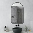thumbnail image 4 of Decor Wonderland B803LK 19.6 x 31.5 in. Rita Black Metal Framed Oval Wall Mirror, 4 of 5