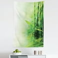 thumbnail image 1 of Japanese Tapestry, Bamboo Stalks Reflection on Water Blurs Freshness Japanese Nature Spa, Fabric Wall Hanging Decor for Bedroom Living Room Dorm, 5 Sizes, Green Pale Yellow, by Ambesonne, 1 of 1