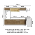 thumbnail image 3 of Cocina Integral Completa Modular Madesa Glamy 315cm BM 01, 3 of 5
