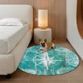 thumbnail image 2 of Summer Coastal Round Area Rug 6Ft Washable Circle Rugs for Bathroom Office, Ocean Compass Starfish Shell Conch Blue Green Non-Slip Carpet Floor Mats Indoor Outdoor Carpet Runner Aesthetic Home Decor, 2 of 8