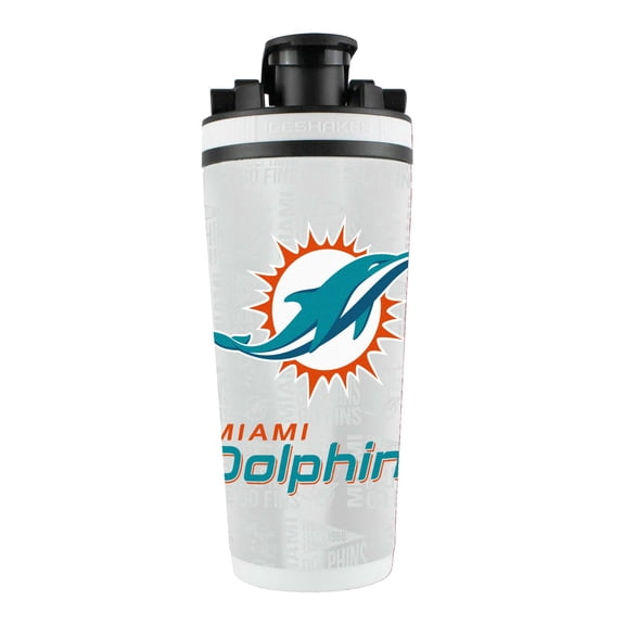 Miami Dolphins 26oz. 4D Stainless Steel Shaker Bottle