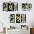 thumbnail image 4 of Designart "Retro Abstract Illustration Divine Secrets IV" Modern Geometric Wall Art Set Of 3 - Multicolor Abstract Gallery Wall Set For Home Decor, 4 of 7