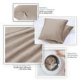 thumbnail image 4 of Nestl Velvet Throw Pillow Covers Solid Square Soft Decorative Pillow Cover for Sofa, 26" x 26", Taupe, Pack of 4, 4 of 8