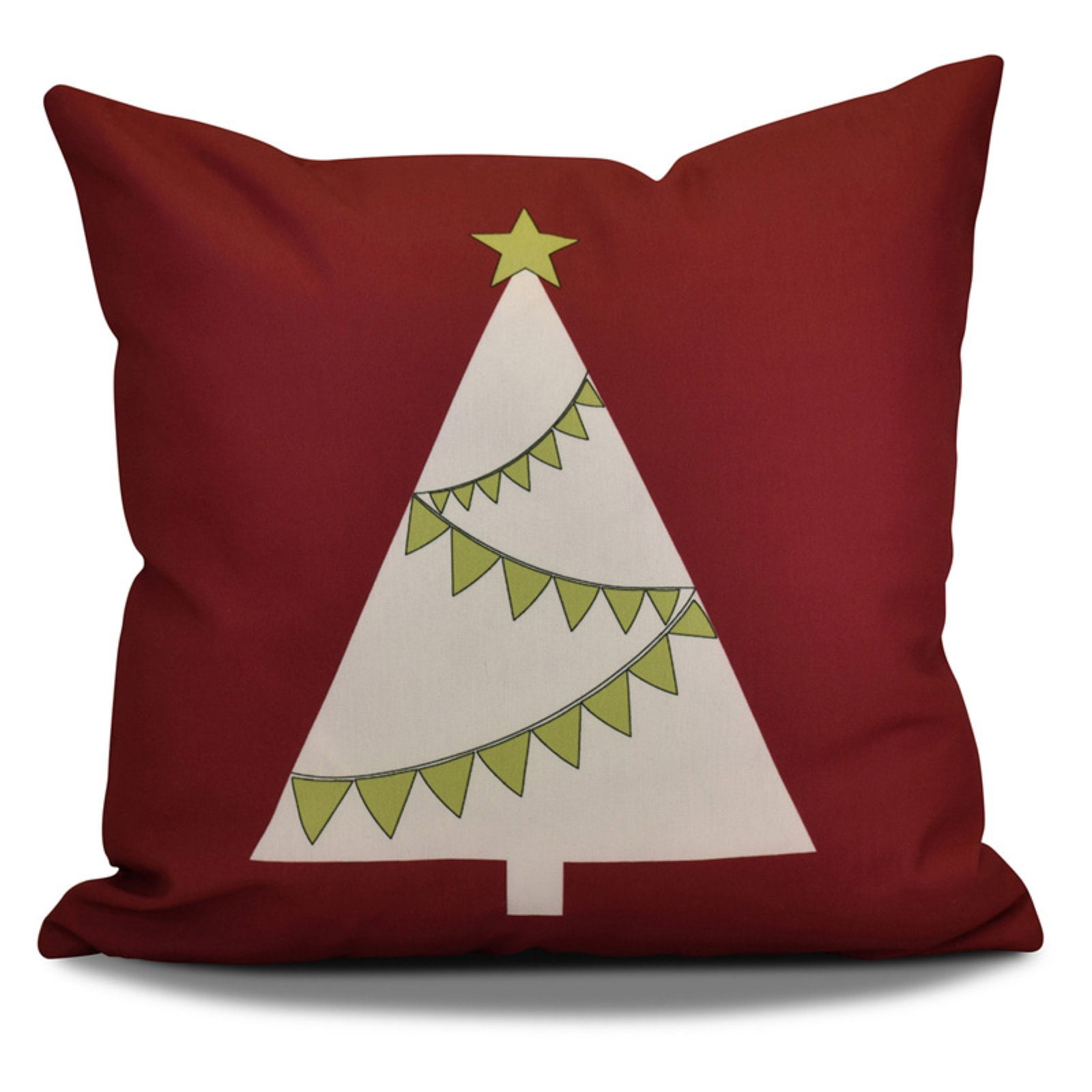 Simply Daisy Jump For Joy Garland Tree Print Outdoor Pillow