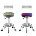 thumbnail image 5 of Xecao's Leopard Neon Rainbow Gradient Print Stool Covers offer stylish, washable protection for PU round bar stools, perfect for home or commercial use., 5 of 7