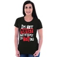 thumbnail image 4 of Funny Not Perfect But Not You Joke Womens Slim Fit Graphic Tee Brisco Brands S, 4 of 5