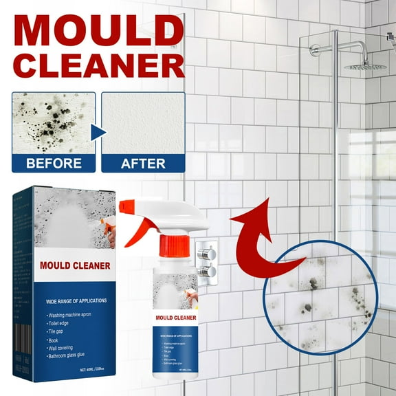 maxiaoxia Mildew Cleaner Foam, Mildew and Mold Spray, Quick-Acting Stain Remover Spray, Mould Cleaner Spray for Kitchen Bathroom