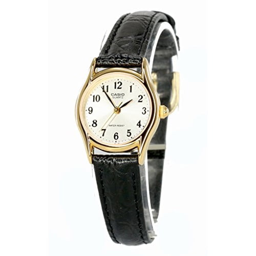 Women's LTP1094Q-7B2 Brown Leather Quartz Watch with Silver Dial