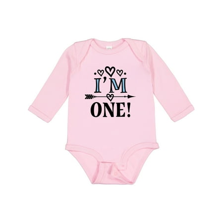 

Inktastic 1st Birthday Native Arrow I m One Gift Baby Boy or Baby Girl Long Sleeve Bodysuit