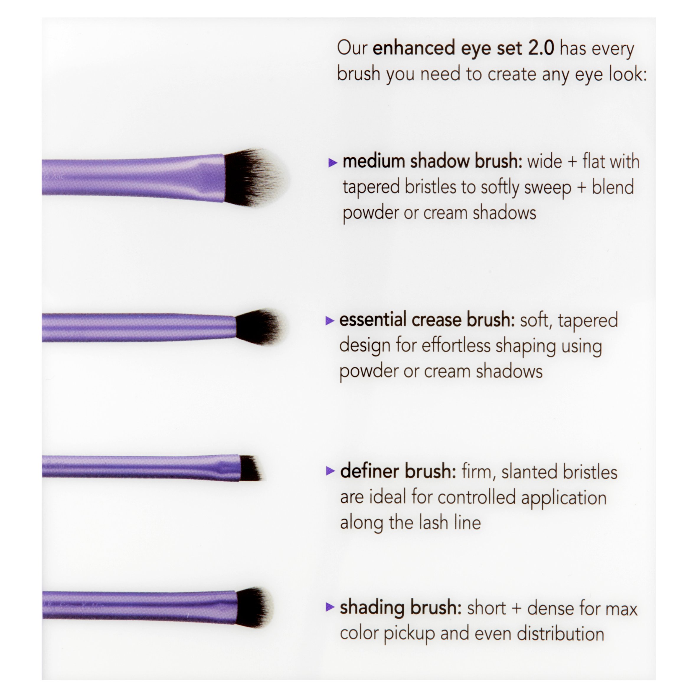 Real Techniques Enhanced Eye Makeup Brush Set, 4 Pieces - image 6 of 6