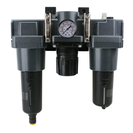 EXELAIR™ by Milton FRL (High Flow) Air Filter, Regulator, and Lubricator System - 3/4" NPT - Metal Bowl, Automatic Float (EX55FRL40A-06M)