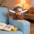 thumbnail image 3 of HWRETIE Highland Cow Plush Long Hair Decorative Stuffed Ornament, 3 of 6