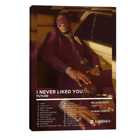 Future Cover Posters Canvas, Rap Classic Poster, Hip Hop Poster, Music Wall Print, I Never Liked You, We Don'T Trust You, Bedroom Art