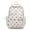 White, variant on Floral Motif Nylon Aesthetic Backpack, Water-Resistant Stain-Proof Large Capacity Lightweight Daypack for School Travel Daily Use, 16.93" x 11.81" x 6.3" (Yellow)