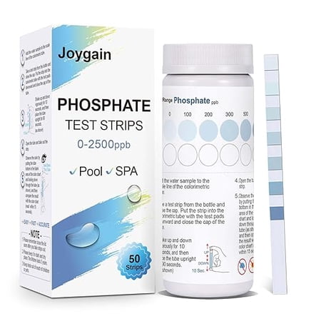 Phosphate Test Kit for Pool Hot-Tub : 50PCS Phosphate Test Strips Accurate Water Testing for Swimming Pool Water Hot Tub Spa
